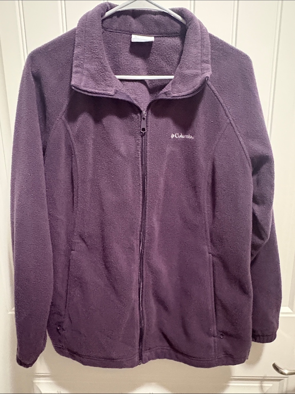 Columbia Women’s XL Plum Purple Full Zip Fleece Jacket